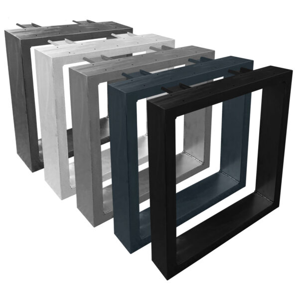Tischkufen Set aus Profil 80mm x 40mm mit Montageplatten und Stellfüßen