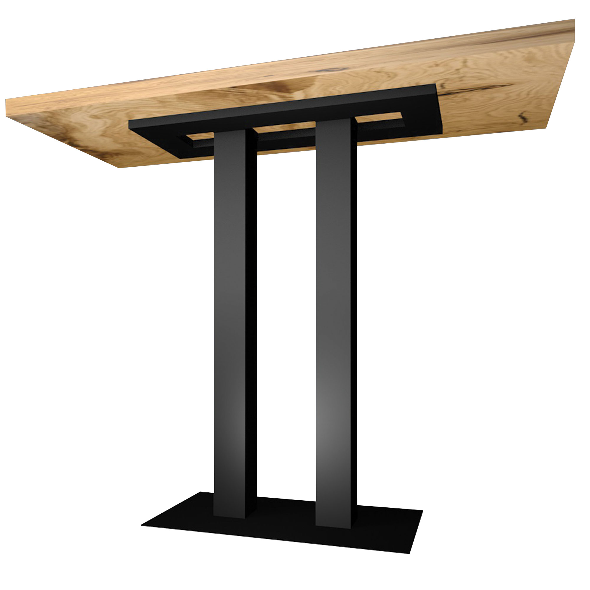 Zweibein-Tischgestell-mit-Fußplatte002