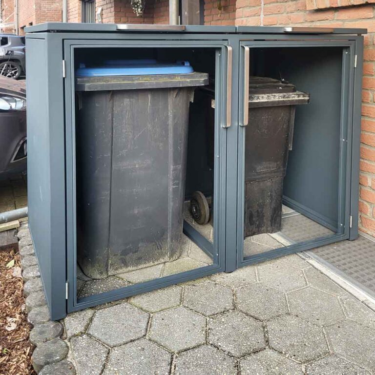 BETOOKY 4 Kunststoff-Mülltonnenstifte Für 120-l-Tonnen – Deckelverschluss Für Einfaches Öffnen & Schließen, Außenbereich