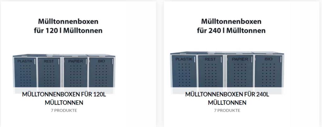 Mülltonnenboxen von RWGMETAL