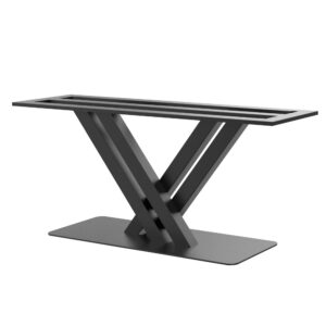 Schwerlast Tischgestell VERA schwarz für Steinplatte und Granit massiv