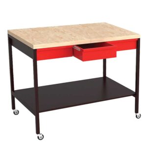 Arbeitstisch auf Rädern mit Schublade 1012