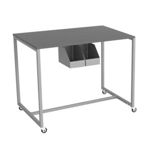 Arbeitstisch auf Rädern mit einem Fach 1112