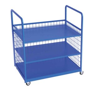 Drahtkastenwagen mit 3 Böden und 300 kg Tragkraft