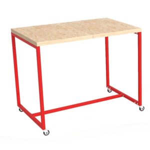 Einfacher Arbeitstisch auf Rädern 1010