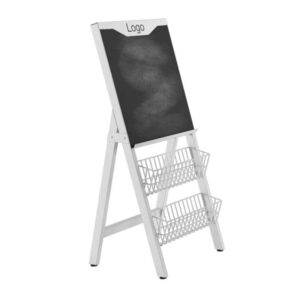 Kundenstopper mit Körben aus Draht