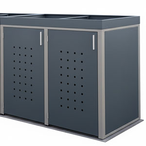 Mülltonnenboxen mit Pflanzdach 14