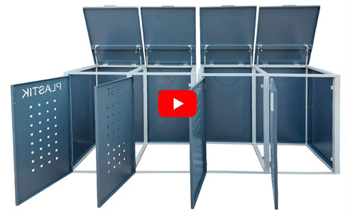 Mülltonnenboxen von RWGMETAL fix und fertig geliefert 2