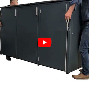 Mülltonnenboxen von RWGMETAL fix und fertig geliefert