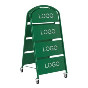 Schwerer Metallkundenstopper auf Rädern M2