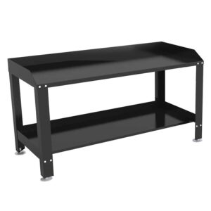 Werktisch mit Aufkantung und unterer Ablagefläche