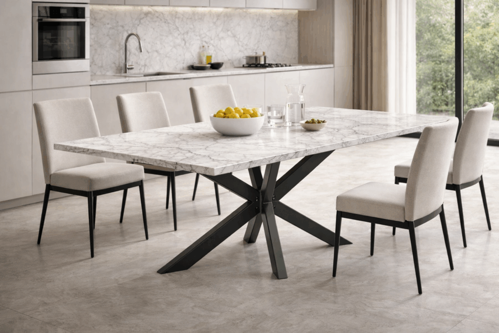 RWGMETAL Double X Premium Здрава рамка за маса 80x40 мм профил за масивна дървесина и камък, произведена в ЕС